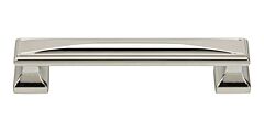 Atlas Homewares Wadsworth Pull Transitional, Classic, Luxury Style 5 Inch (128 mm ) Center to Center, Overall Length 5.875" Polished Nickel, Cabinet Hardware Pull / Handle