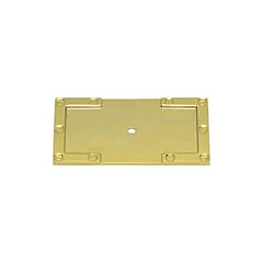 Atlas Homewares Campaign Style 3-11/16" (94mm) Overall Length Polished Brass L-Bracket Backplate
