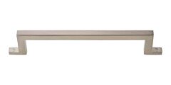 Atlas Homewares Campaign Bar Pull Transitional Style 5 Inch (128 mm ) Center to Center, Overall Length 6.19" Brushed Nickel, Cabinet Hardware Pull / Handle