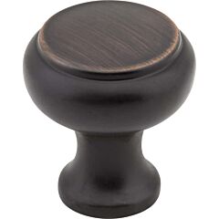 Westbury Style Cabinet Hardware Knob, Brushed Oil Rubbed Bronze 1-3/16 Inch Diameter