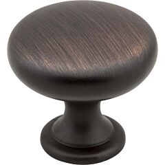 Madison Brushed Oil Rubbed Bronze Cabinet Knob, 1-3/16" Diameter, Elements