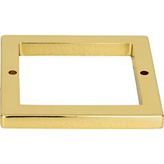 Atlas Homewares Tableau Square Base French Gold Transitional 2-1/2" (64mm) Center to Center, 3" (76mm) Length, Cabinet Pull / Handle