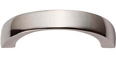 Atlas Homewares Tableau Curved Handle Transitional Style 1 7/8 Inch (48mm ) Center to Center, Overall Length 2 1/8" Polished Nickel, Cabinet Hardware Pull / Handle
