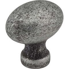 Bordeaux Style Cabinet Hardware Knob, Distressed Antique Silver 1-3/16” Inch Diameter (Knobs)