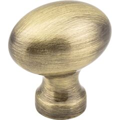 Bordeaux Style Cabinet Hardware Knob, Brushed Antique Brass 1-3/16” Inch Diameter (Knobs)