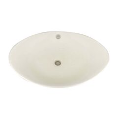 Oblong Shaped Vessel Sink, 23-1/4” x 15” x 7-1/2”, Ivory Porcelain