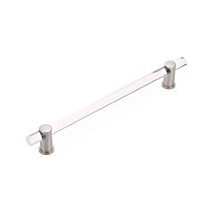 Lumiere Concealed Surface 12" (305mm) Center to Center, 15" Length, Satin Nickel, Non-Adjustable Acrylic Appliance Pull / Handle