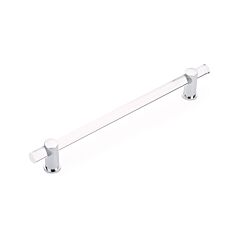 Lumiere 12" (305mm) Center to Center, 15" Length, Polished Chrome, Non-Adjustable Acrylic Appliance Pull / Handle