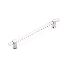 Lumiere Back to Back 12" (305mm) Center to Center, 15" Length, Polished Nickel, Non-Adjustable Acrylic Appliance Pull / Handle