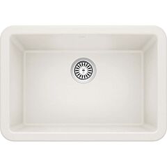Blanco Ikon 27" x 19" x 9.25" Apron Single Bowl, White Silgranit Kitchen Sink