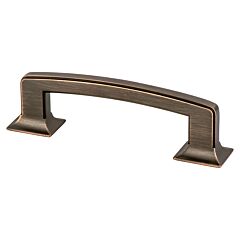 Hearthstone 3-3/4" (96mm) Center to Center, 4-13/16" (122.5mm) Overall Length Verona Bronze Pull