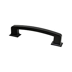 Hearthstone 5-63/64" (152mm) Center to Center, 7-3/8" (187mm) Overall Length Black Cabinet Handle / Pull, Berenson Hardware
