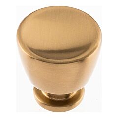 Atlas Homewares Round Conga Warm Brass Cabinet Hardware Knob, 1-1/8" Diameter
