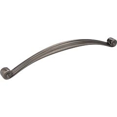 Lille Style 12 Inch (305mm) Center to Center, Overall Length 12-7/8 Inch Brushed Pewter Cabinet Pull/Handle