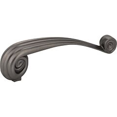 Lille Style 3-3/4 Inch (96mm) Center to Center, Overall Length 4-3/4 Inch Brushed Pewter Cabinet Pull/Handle