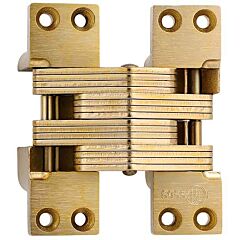 Model 420 Alloy Steel Satin Brass Invisible Hinge