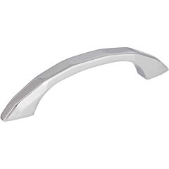 Drake Style 3 Inch (76mm) Center to Center, Overall Length 4 Inch Polished Chrome Cabinet Pull/Handle