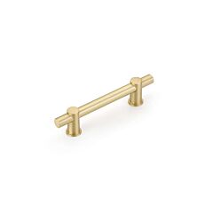 Fonce Bar Pull 4" (102mm) Center to Center, 6" Length, Non-adjustable Satin Brass Cabinet Pull/ Handle