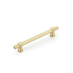 Fonce Bar Pull 6" (152mm) Center to Center, 8" Length, Non-adjustable Satin Brass Cabinet Pull/ Handle