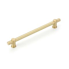 Fonce Bar Pull 8" (203mm) Center to Center, 10" Length, Non-adjustable Satin Brass Cabinet Pull/ Handle