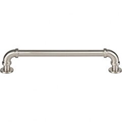 Atlas Homewares Steam Punk Pull Brushed Nickel Industrial 5-1/16" (128mm) Center to Center, 5-5/16" (135mm) Length, Cabinet Pull / Handle