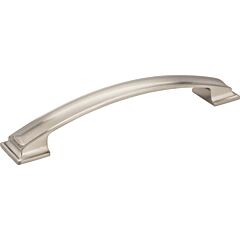 Jeffrey Alexander Annadale Traditional, Transitional Satin Nickel 6-5/16 Inch (160mm) Center to Center, Overall Length 7-5/8 Inch Pillow Top Cabinet Hardware Pull / Handle