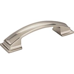 Jeffrey Alexander Annadale Traditional, Transitional Satin Nickel 3-3/4 Inch (96mm) Center to Center, Overall Length 5 Inch Pillow Top Cabinet Hardware Pull / Handle