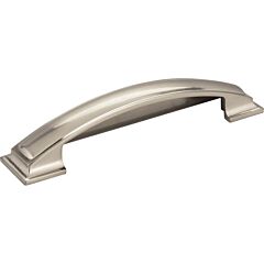 Jeffrey Alexander Annadale Traditional, Transitional Satin Nickel 5 Inch (128mm) Center to Center, Overall Length 6-1/4 Inch Pillow Top Cup Cabinet Hardware Pull / Handle