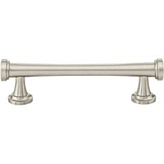 Atlas Homewares Browning Pull Brushed Nickel Classic 3-3/4" (96mm) Center to Center, 5-1/16" (128mm) Length, Cabinet Pull / Handle