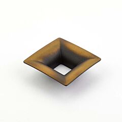 Finestrino 1-1/4" (32mm) Center to Center, 2-3/4" (70mm) Length, Flared Square, Burnished Bronze Cabinet Pull/ Handle