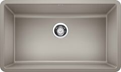 Blanco Precis 30" x 18" x 9-1/2" Single Bowl, Undermount, Truffle Silgranit Kitchen Sink
