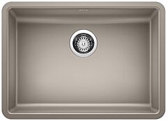 Blanco Precis 25" x 18" x 5" ADA Single Bowl, Undermount, Truffle Silgranit Kitchen Sink