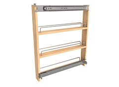 Rev-A-Shelf 3" (76mm) Spice Holder Base Cabinet Sidekick Pullout Accessory with Full-Extension Ball-Bearing Slides
