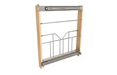 Rev-A-Shelf 3" (76mm) Tray Holder Base Cabinet Sidekick Pullout Accessory with Full-Extension Ball-Bearing Slides