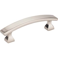 Hadly Style 3 Inch (76mm) Center to Center, Overall Length 4 Inch Satin Nickel Kitchen Cabinet Pull/Handle