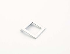 Finestrino 1-1/4" (32mm) Center to Center, 2-1/4" (57mm) Length, Angled Square, Matte Chrome Cabinet Pull/ Handle