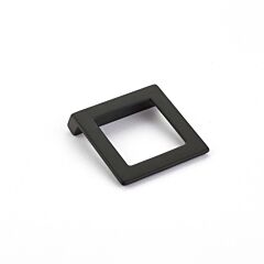 Finestrino 1-1/4" (32mm) Center to Center, 2-1/4" (57mm) Length, Angled Square, Matte Black Cabinet Pull/ Handle