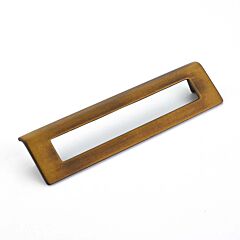 Finestrino 6-5/16" (160mm) Center to Center, 7" (178mm) Length, Angled Rectangle, Burnished Bronze Cabinet Pull/ Handle