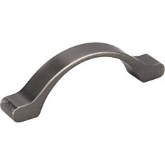 Seaver Style 3 Inch (76mm) Center to Center, Overall Length 4-1/16 Inch Brushed Pewter Cabinet Pull/Handle
