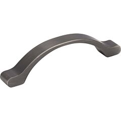 Seaver Style 3-3/4 Inch (96mm) Center to Center, Overall Length 4-7/8 Inch Brushed Pewter Cabinet Pull/Handle