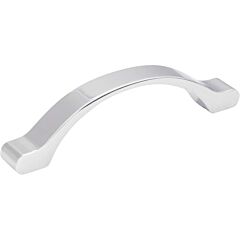 Seaver Style 3-3/4 Inch (96mm) Center to Center, Overall Length 4-7/8 Inch Polished Chrome Cabinet Pull/Handle