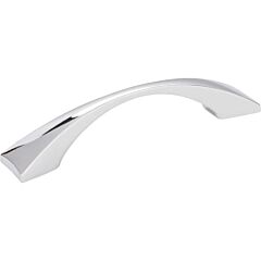Elements Glendale Polished Chrome 3-3/4 Inch (96mm) Center to Center, Overall Length 4-15/16 Inch Decorative Cabinet Hardware Pull / Handle 