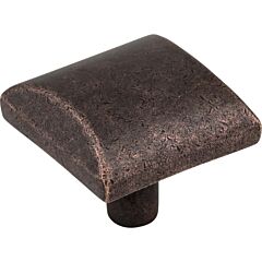 Elements Glendale Square Traditional, Transitional Distressed Oil Rubbed Bronze Cabinet Knob, 1-1/8" Overall Length