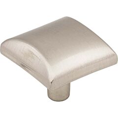 Elements Glendale Square Traditional, Transitional Satin Nickel Cabinet Knob, 1-1/8" Overall Length
