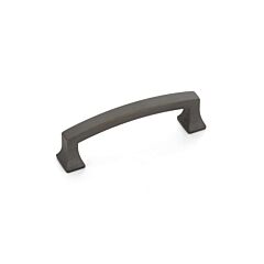 Menlo Park 3-1/2" (89mm) Center to Center, 4" Length, Ancient Bronze Cabinet Pull/ Handle
