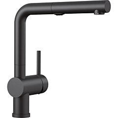 Blanco LINUS Single-Handle Pull-Out Sprayer Kitchen Faucet in Anthracite