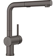 Blanco LINUS Single-Handle Pull-Out Sprayer Kitchen Faucet in Cinder