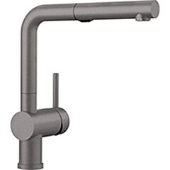 Blanco LINUS Single-Handle Pull-Out Sprayer Kitchen Faucet in Metallic Gray