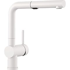 Blanco LINUS Single-Handle Pull-Out Sprayer Kitchen Faucet in White