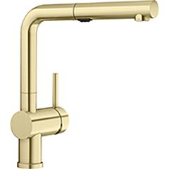 Blanco LINUS Single-Handle Pull-Out Sprayer Kitchen Faucet in Satin Gold